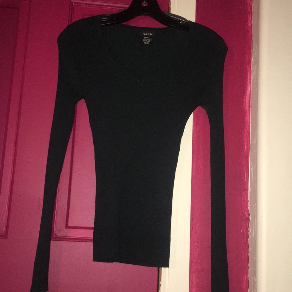 Green tight sweater